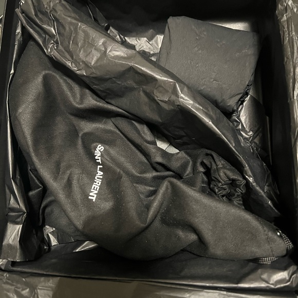 Brand new Yves Saint Laurent brown high heels. YSL is the heel on these shoes. - Picture 8 of 8